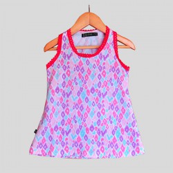 Musculosa Puntillas Fucsia